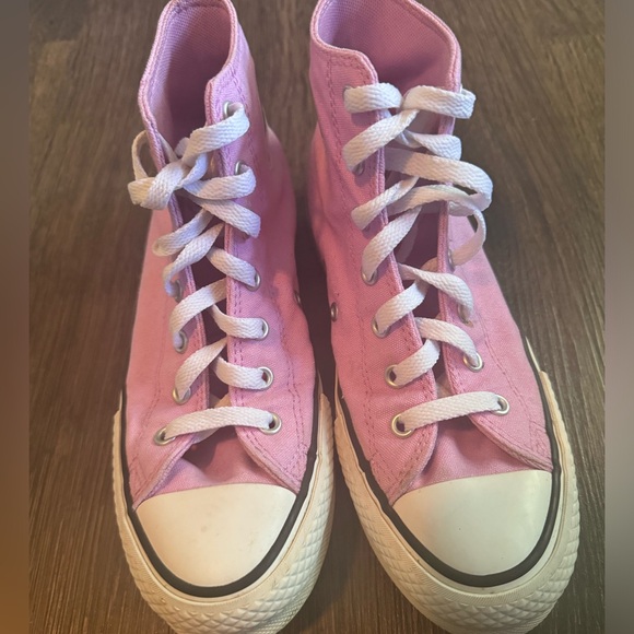 Pink/purple platform converse size 4y 6w - Picture 3 of 6